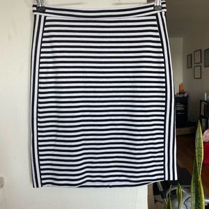 Black and white striped skirt